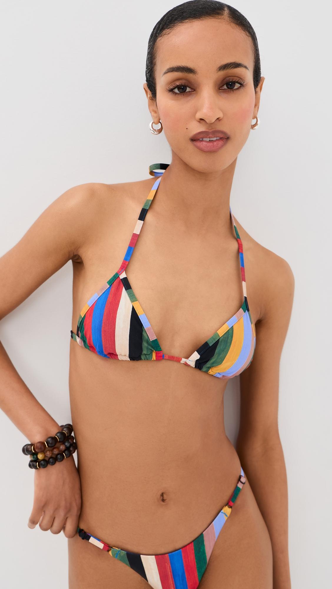 Lido Triangle Bikini Top by STAUD