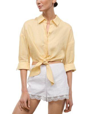 Lisa Linen Top by STAUD
