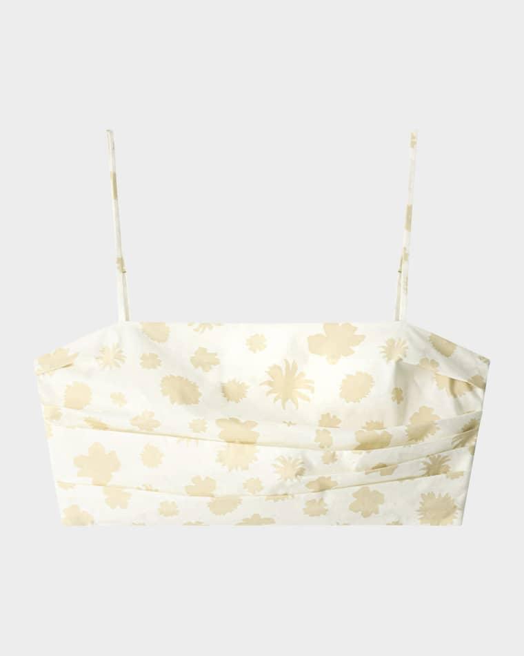 Lorenzo Gathered Crop Top by STAUD