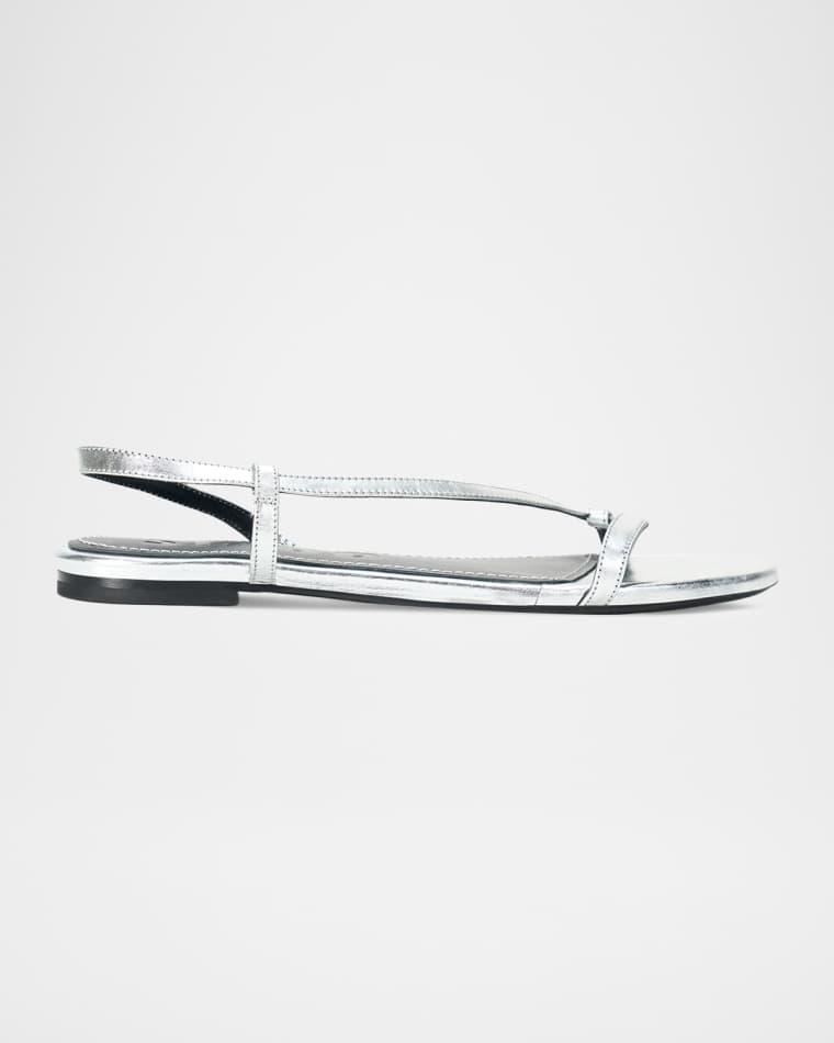Louden Metallic Leather Sandals by STAUD