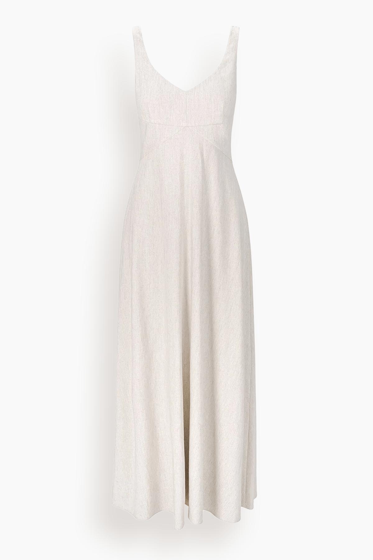 Madison Linen Dress in Natural by STAUD