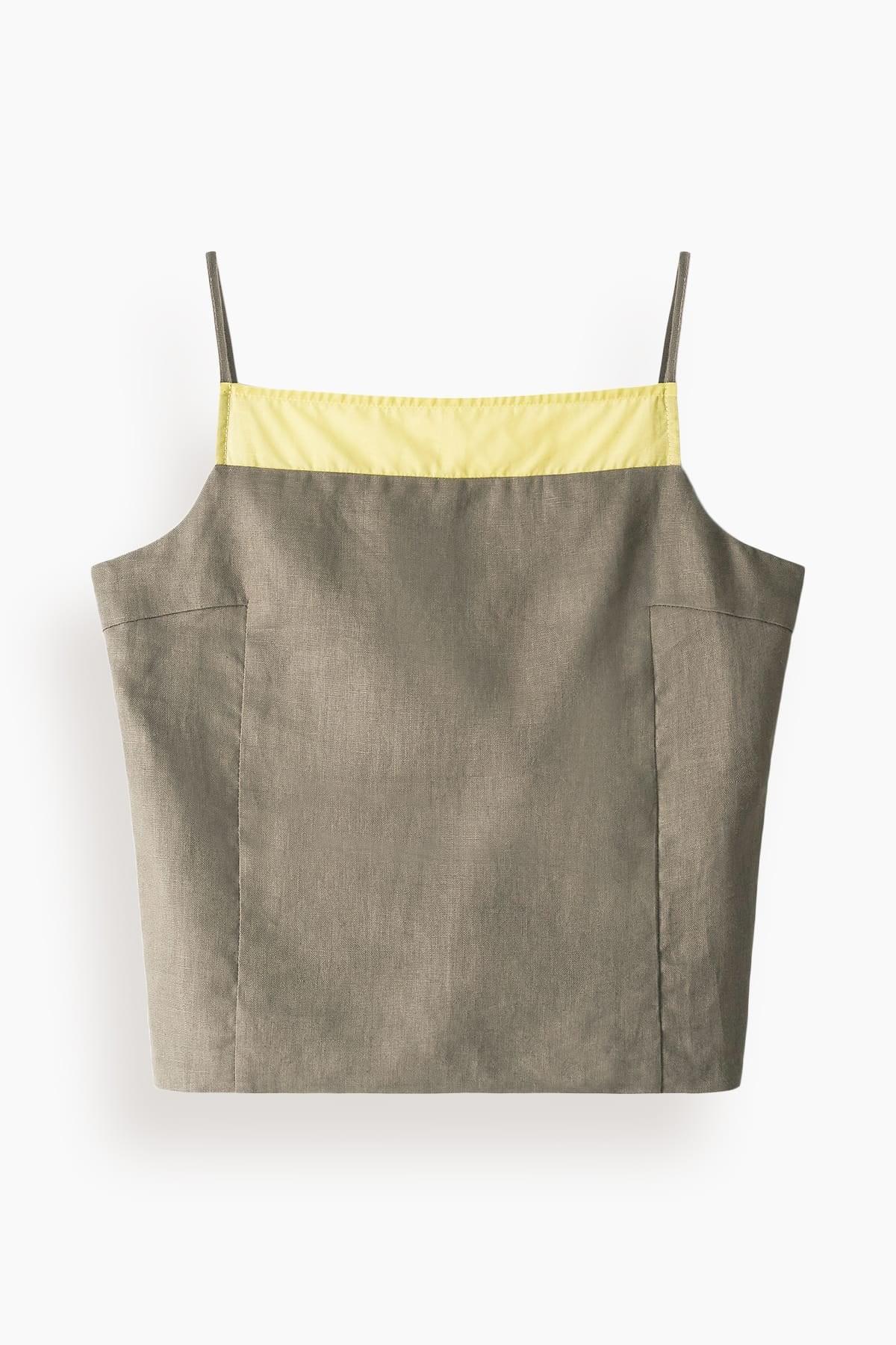 Maisie Linen Top in Palo Verde by STAUD