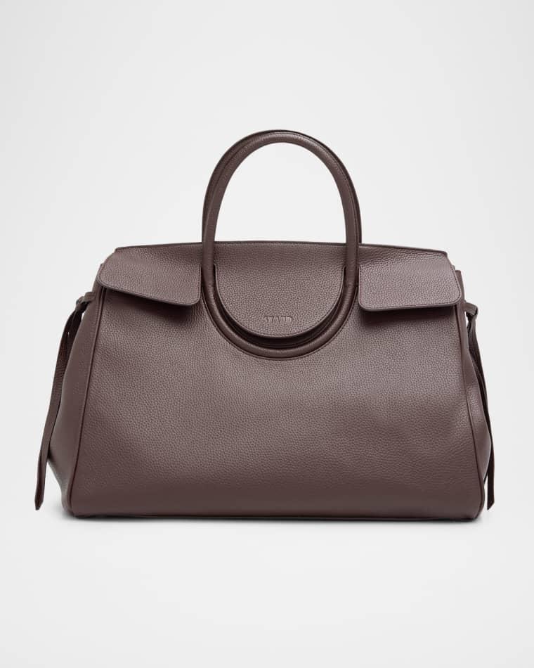 Maude Pebble Leather Carryall Top-Handle Bag by STAUD