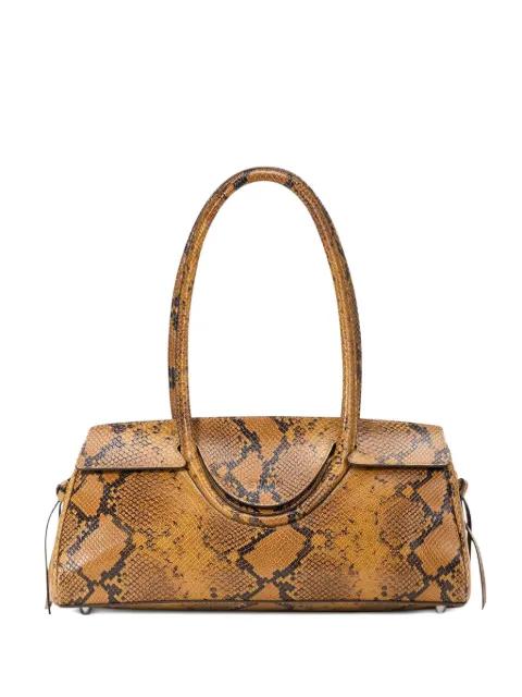 Maude snake-print shoulder bag by STAUD