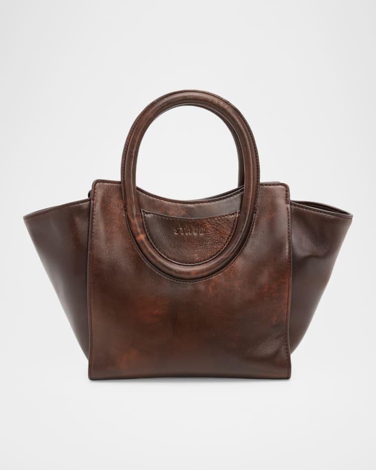 Mini Maude Leather Tote Bag by STAUD