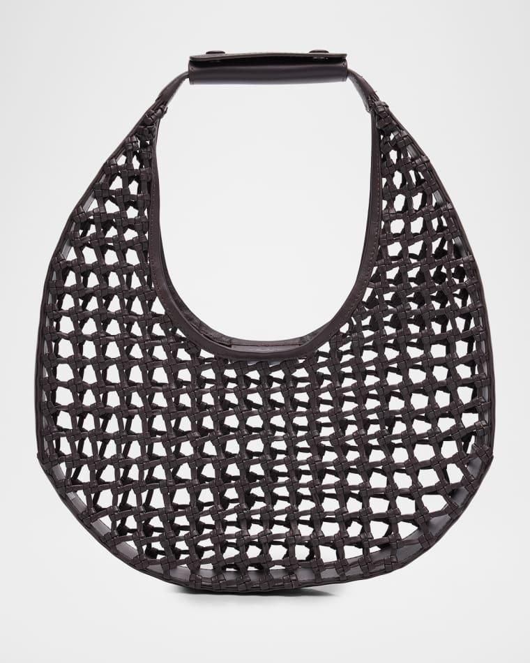 Moon Open-Knot Leather Shoulder Bag by STAUD