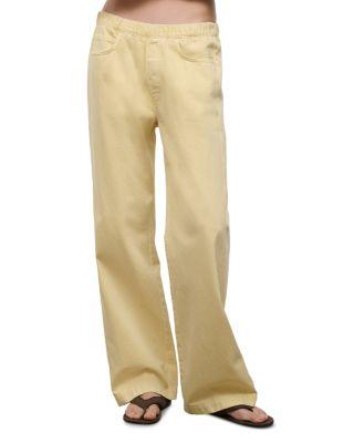 Noah High Rise Wide Leg Jeans in Butter by STAUD