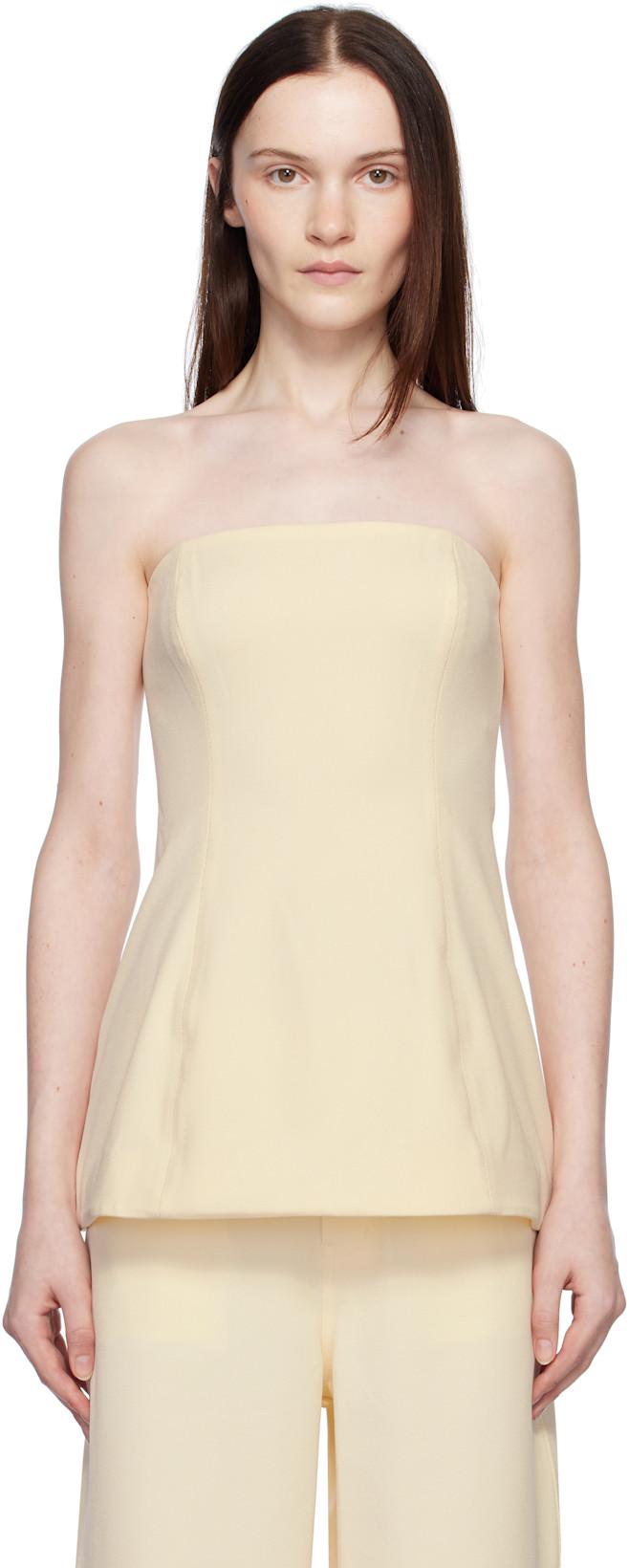 Off-White Silvia Tube Top by STAUD