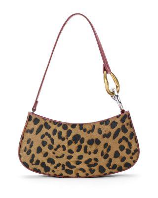 Ollie Cheetah Print Calf Hair Shoulder Bag by STAUD