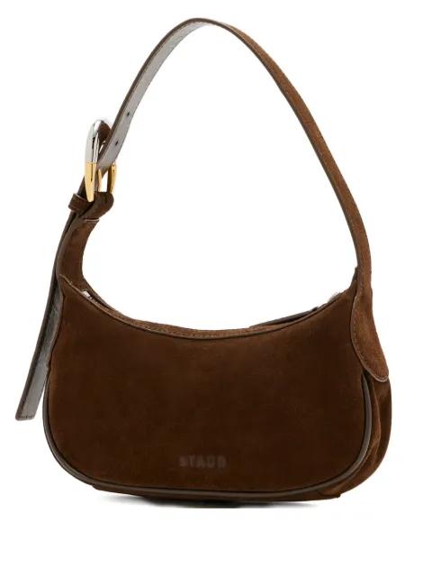 Owen zip leather shoulder bag by STAUD