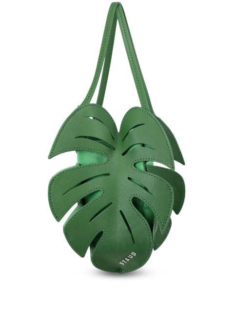 Palm leaf bucket bag by STAUD