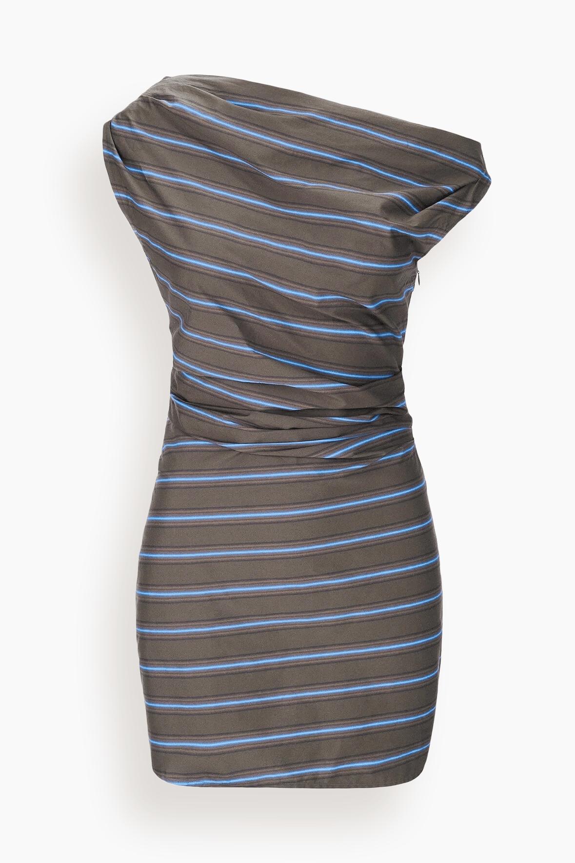 Phare Mini Dress in Huntington Stripe by STAUD