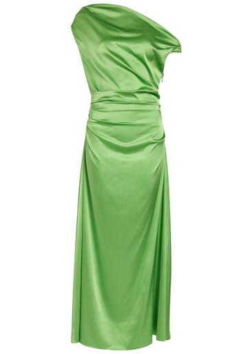 Phare draped stretch-silk maxi dress by STAUD