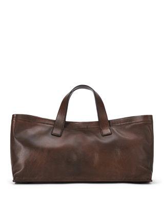 Port East/West Leather Tote by STAUD