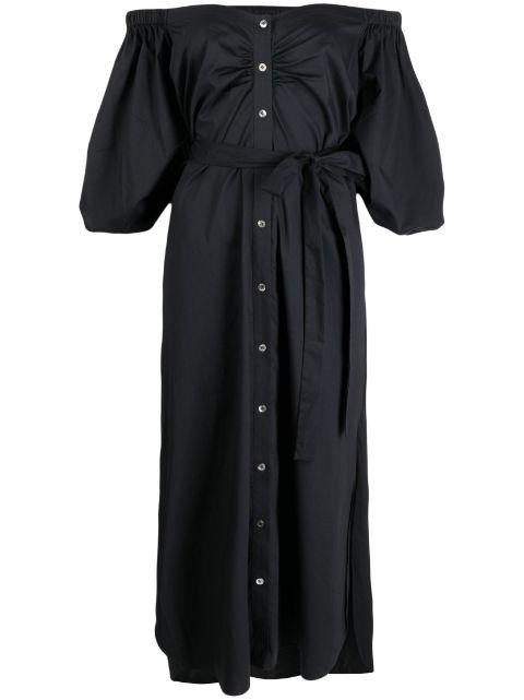 Reese off-shoulder stretch-cotton dress by STAUD