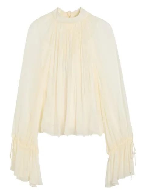 Roux pleated blouse by STAUD