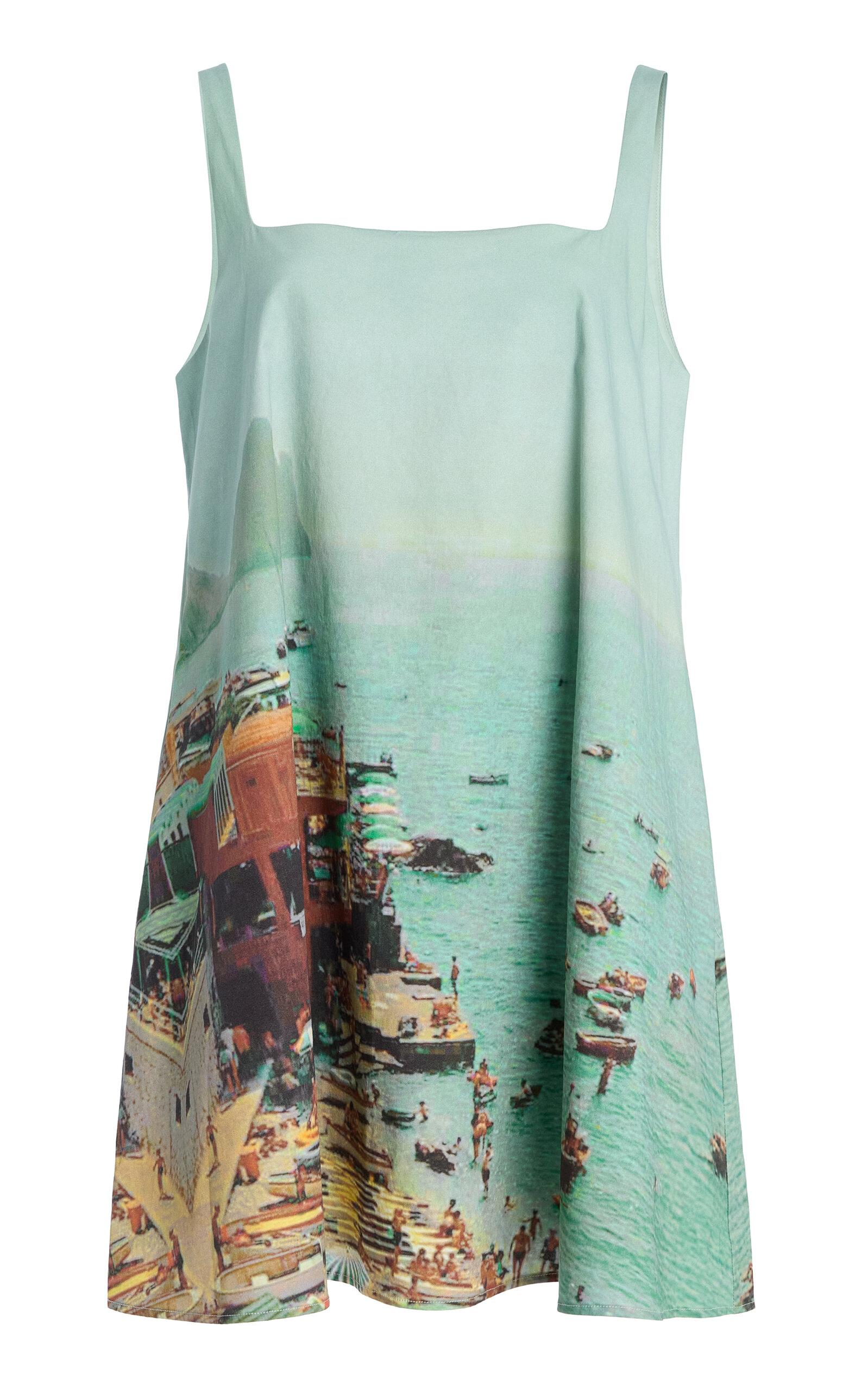 STAUD Brio Printed Cotton Mini Dress - Moda Operandi by STAUD