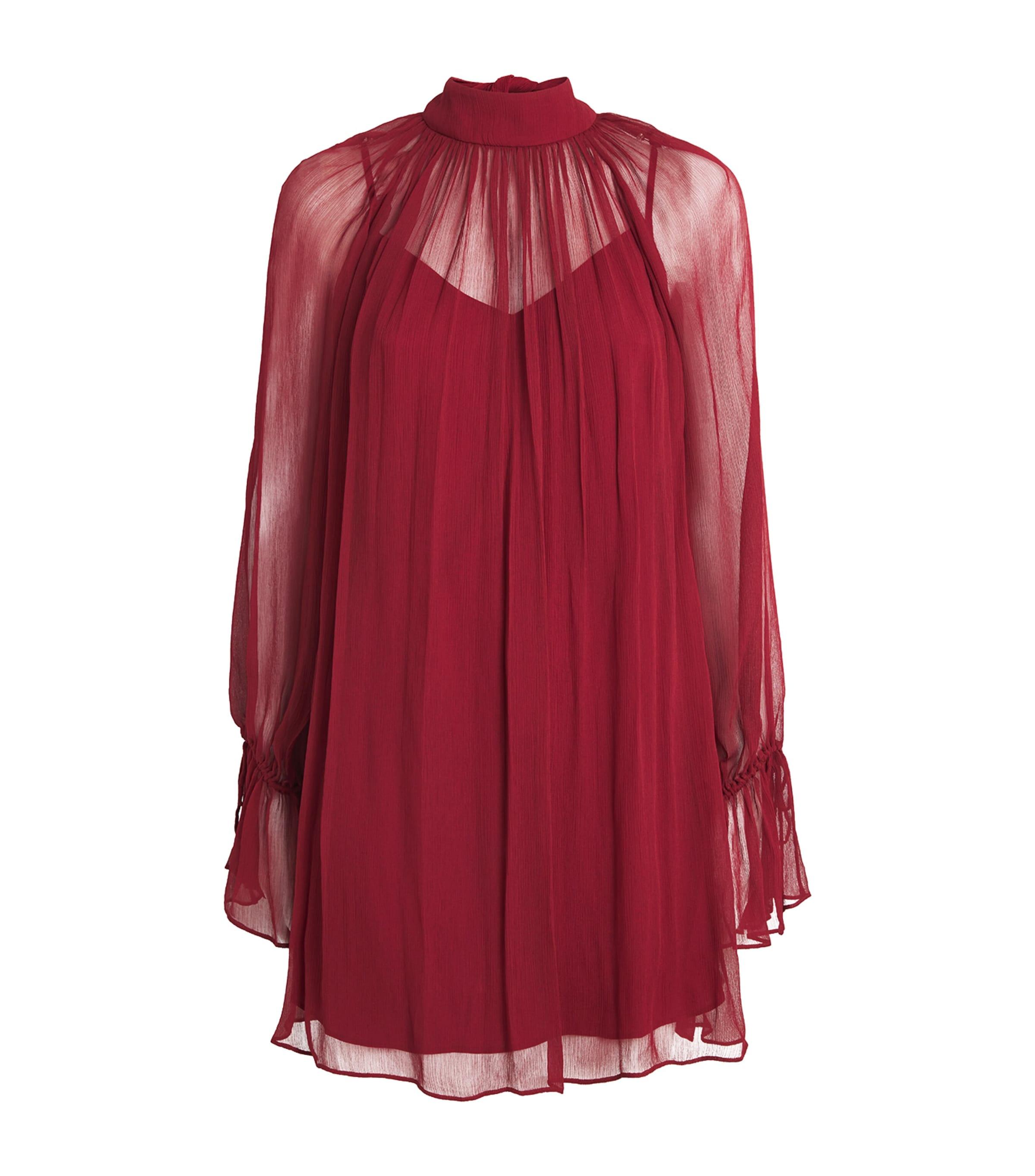 STAUD Chiffon Roux Mini Dress by STAUD