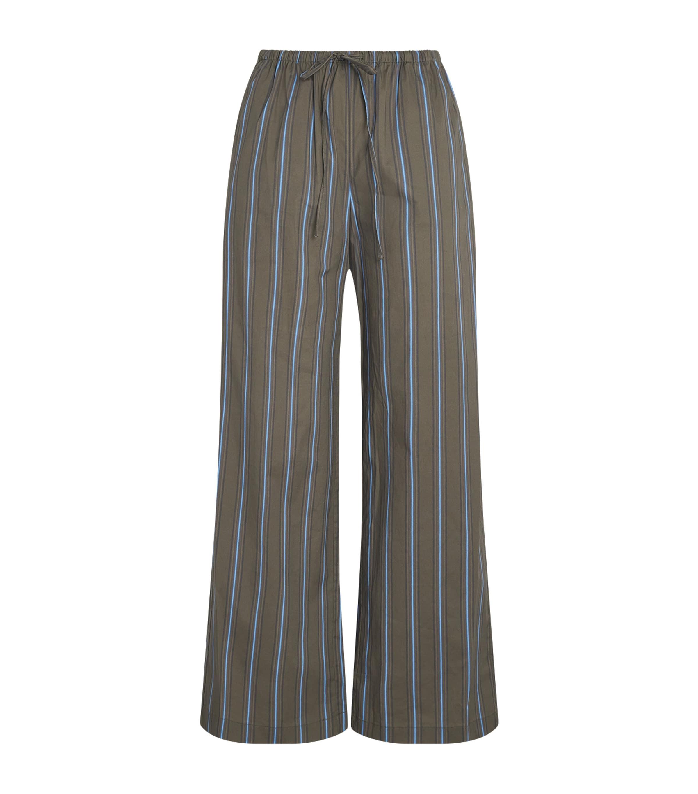 STAUD Cotton-Blend Stripe Mateo Trousers by STAUD