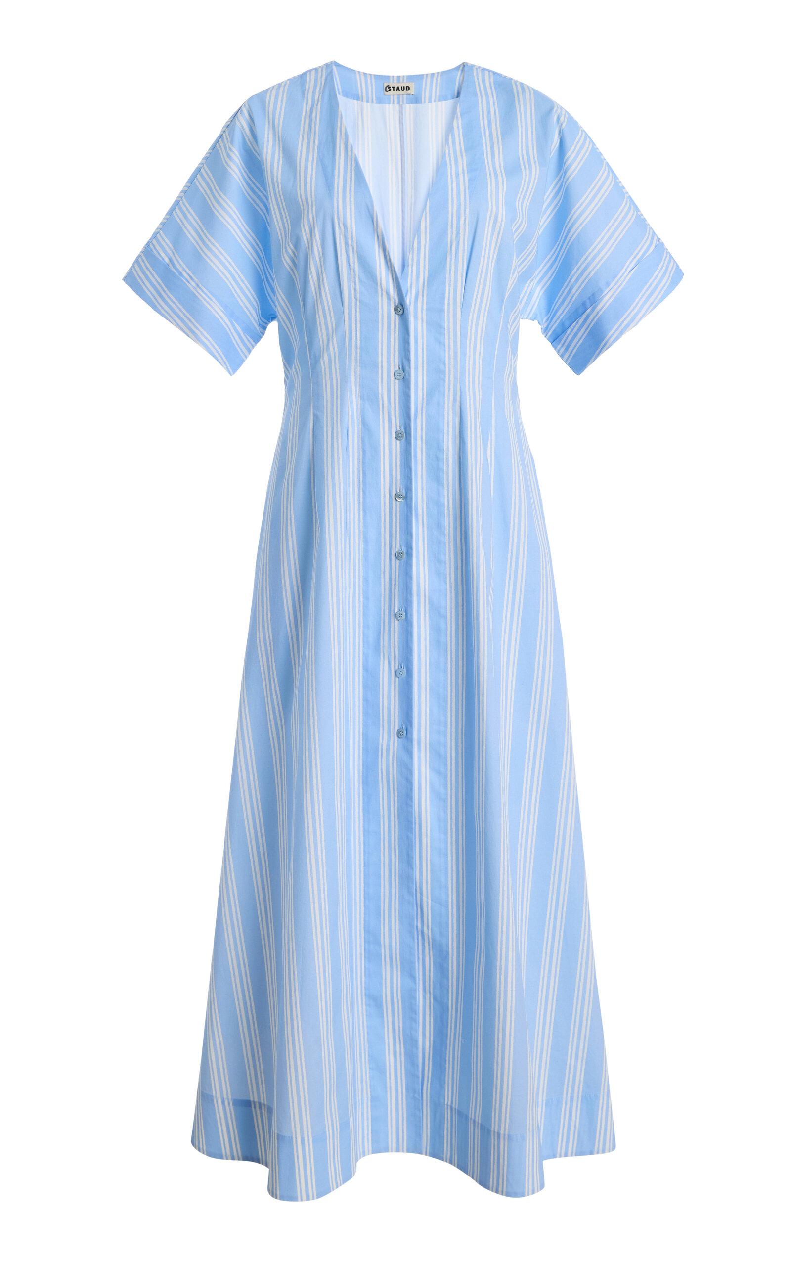 STAUD Ellie Stretch-Cotton Midi Dress - Moda Operandi by STAUD