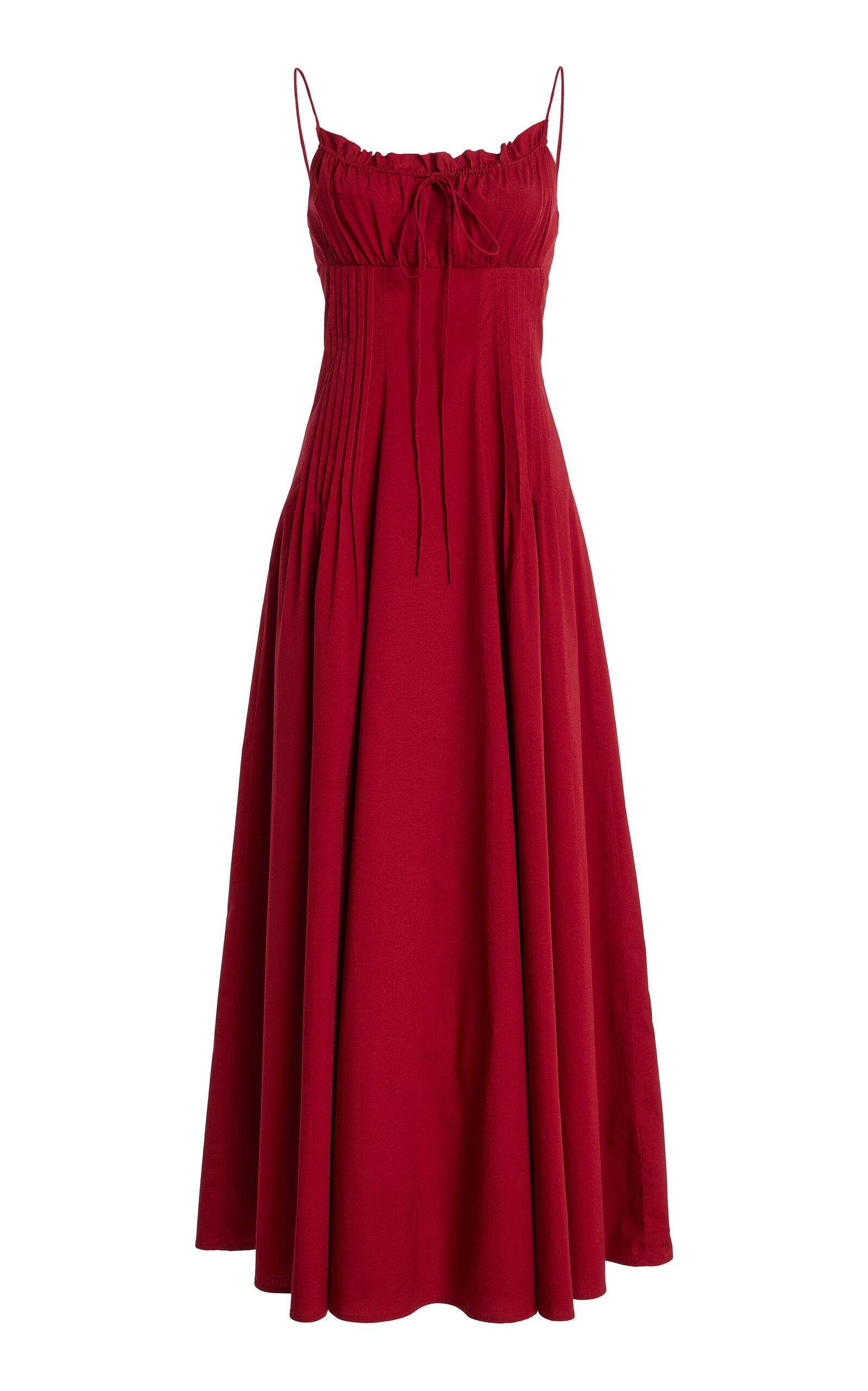 STAUD Margi Cotton Midi Dress - Moda Operandi by STAUD