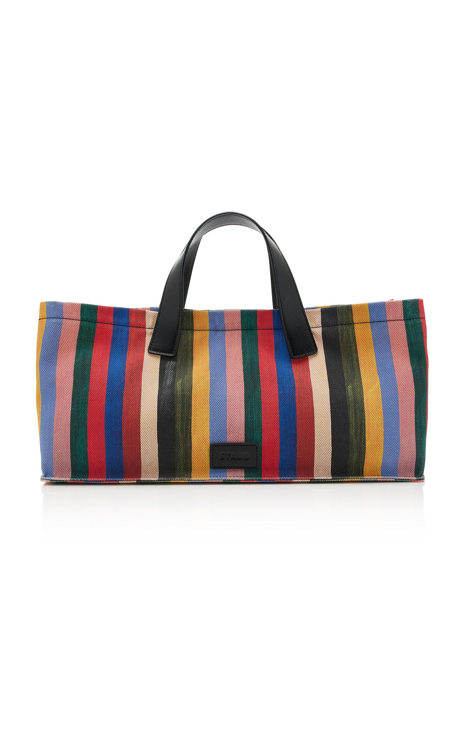 STAUD Port Striped Canvas Tote Bag - Moda Operandi by STAUD