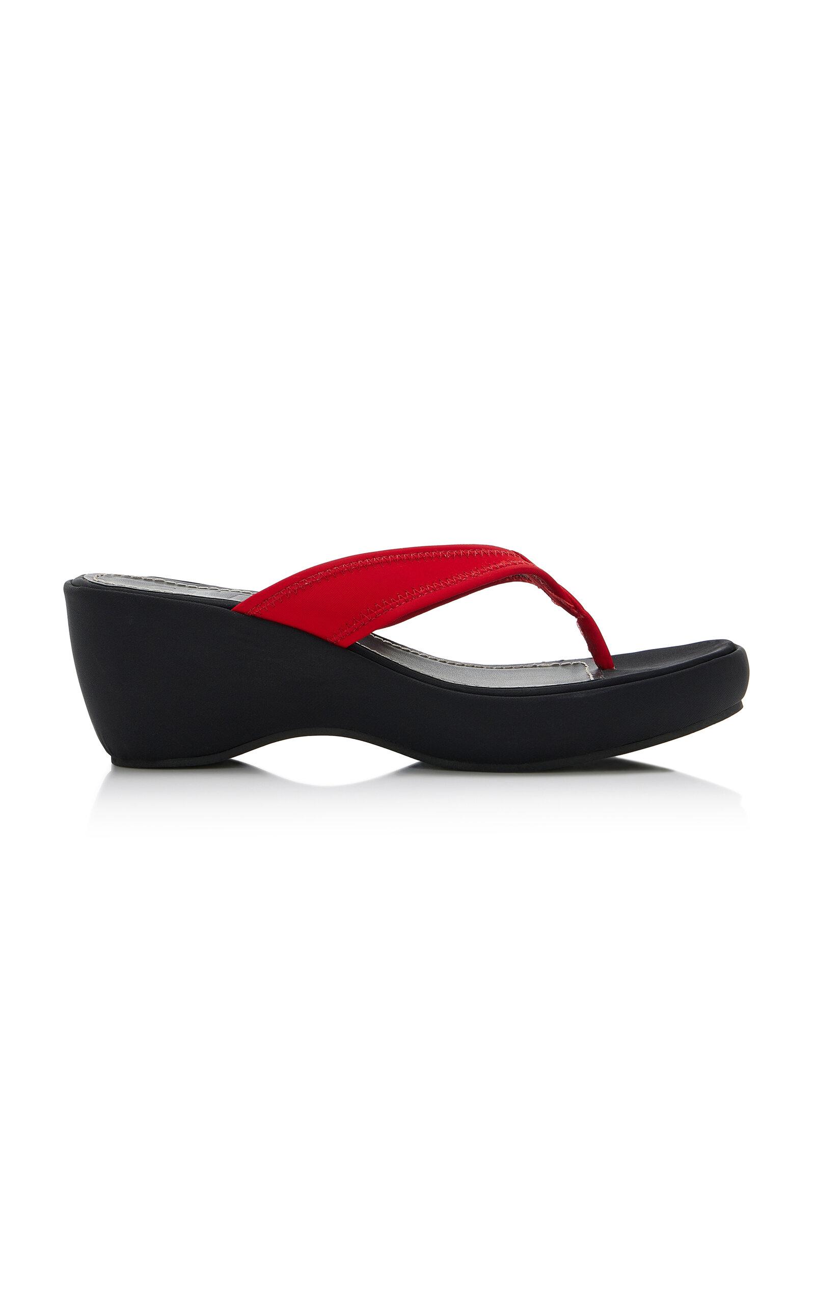 STAUD Remy Thong Wedge Sandals - Moda Operandi by STAUD
