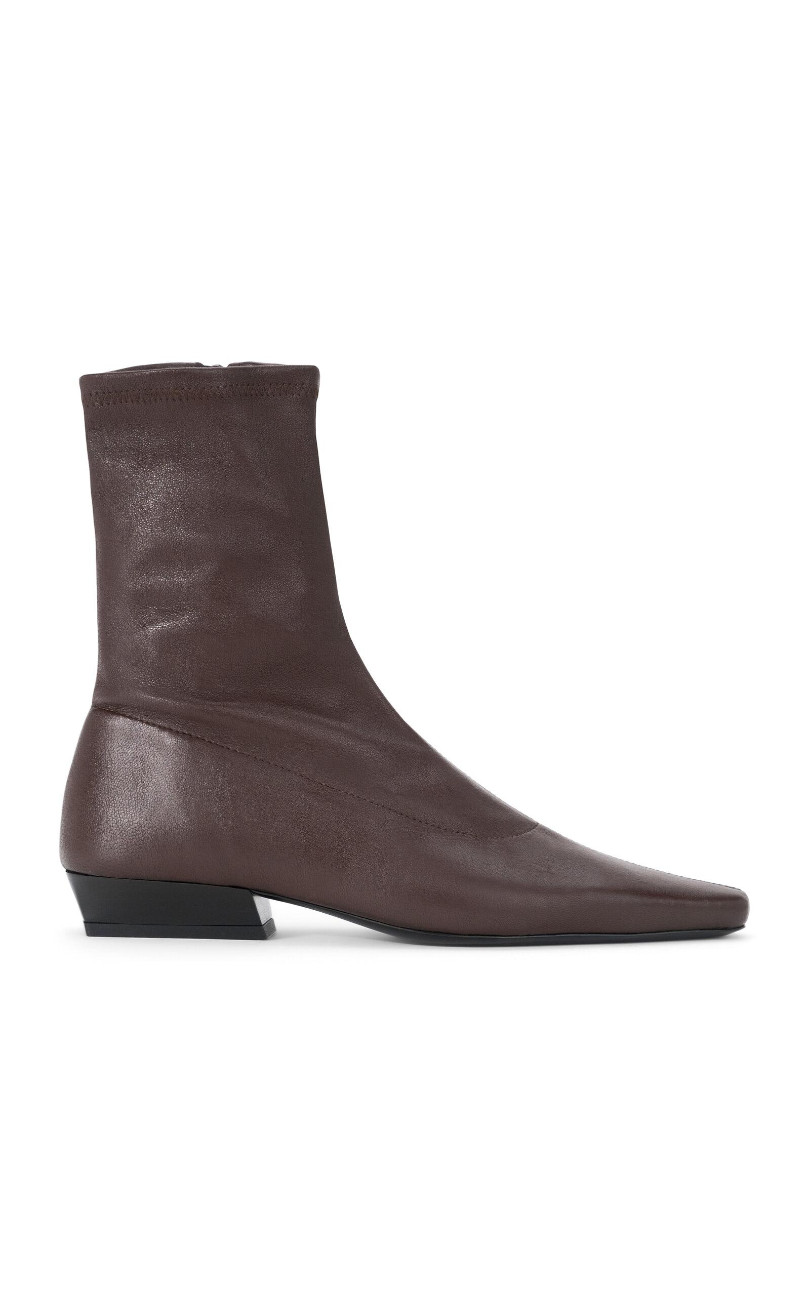 STAUD Wally Flat Leather Ankle Boots - Moda Operandi by STAUD