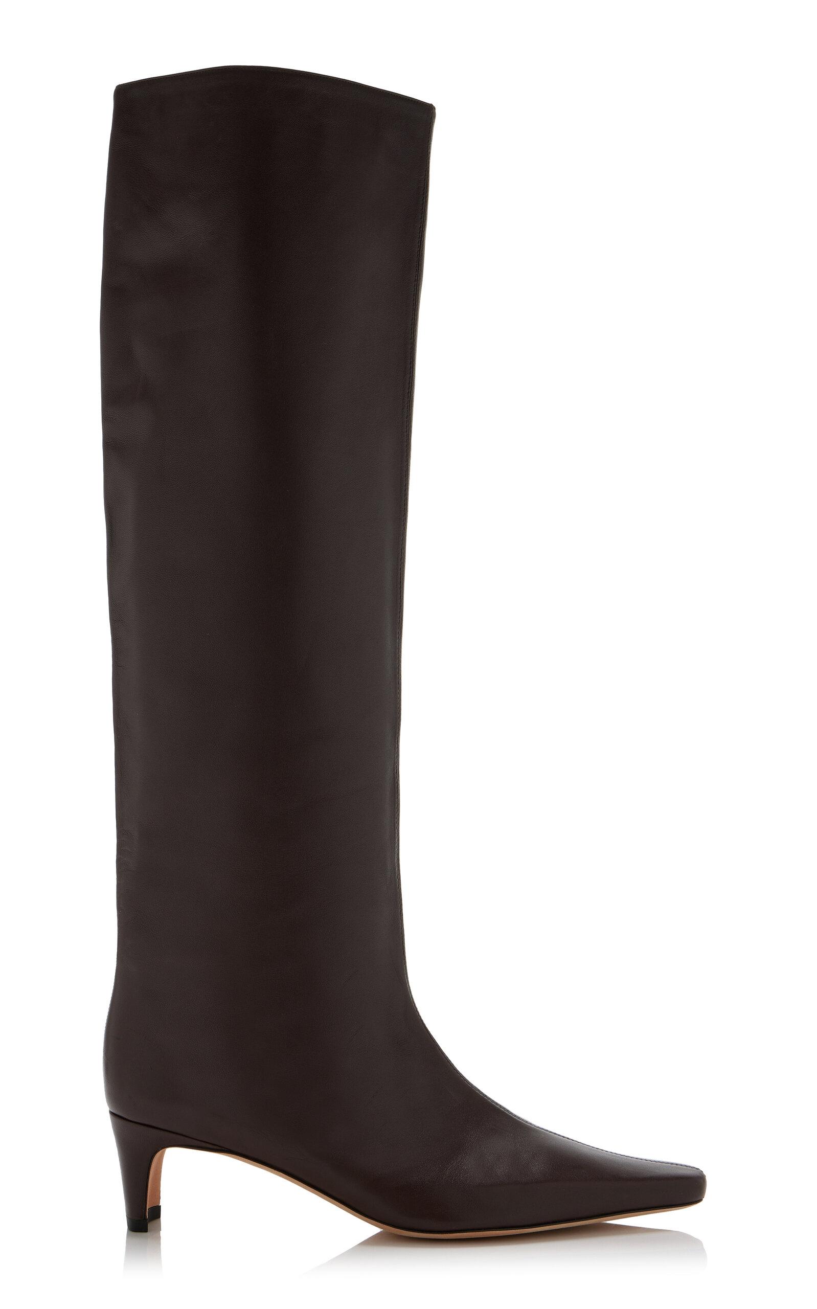 STAUD Wally Leather Knee Boots - Moda Operandi by STAUD