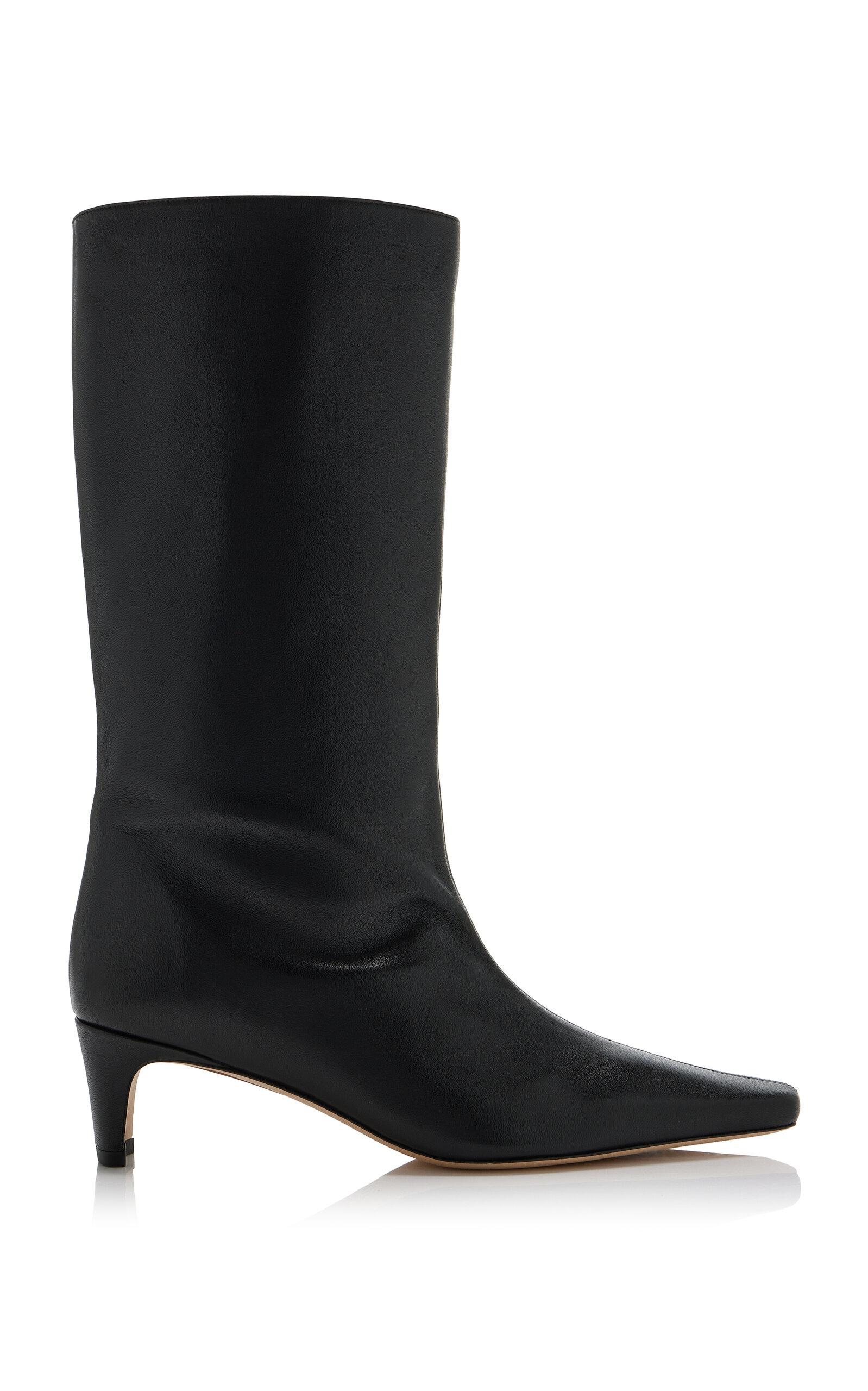 STAUD Wally Leather Mid-Calf Boots - Moda Operandi by STAUD