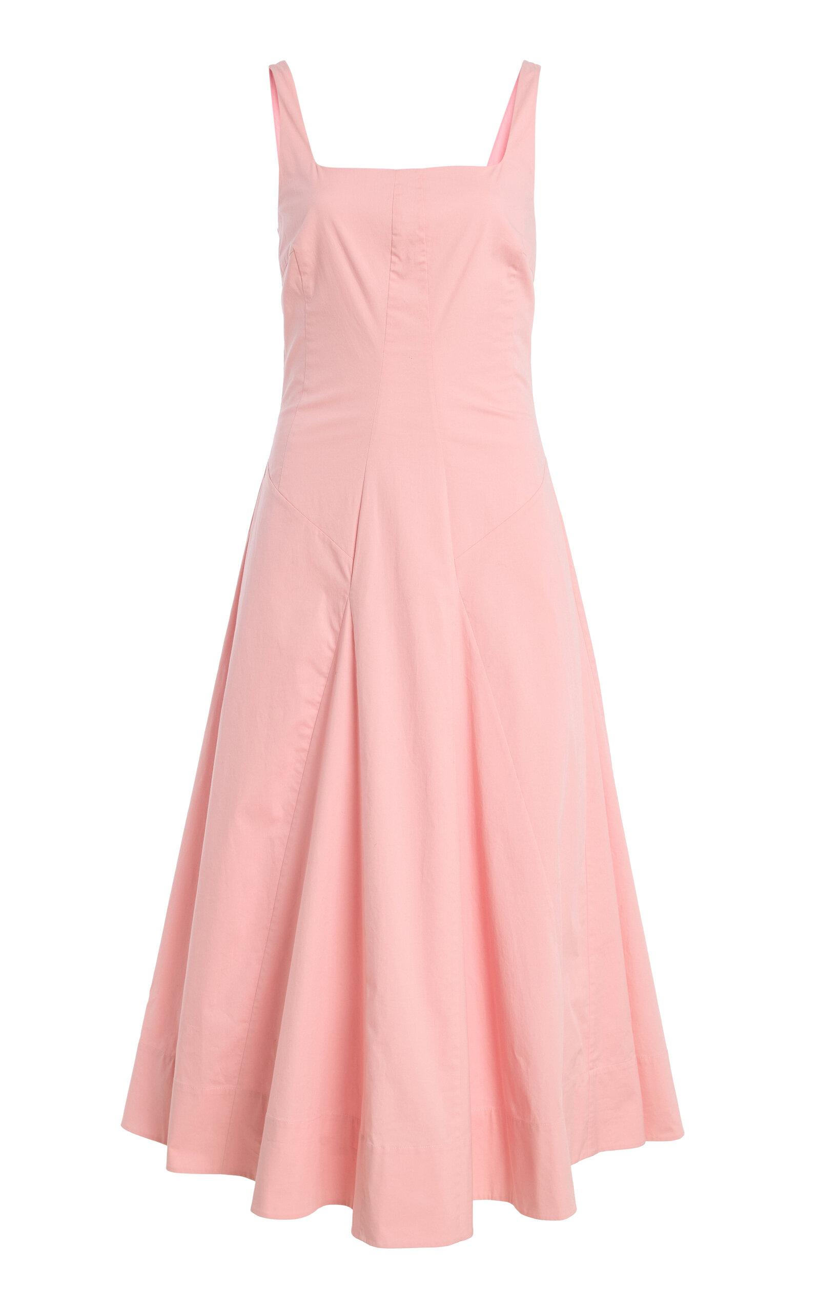 STAUD Willow Stretch-Cotton Midi Dress - Moda Operandi by STAUD