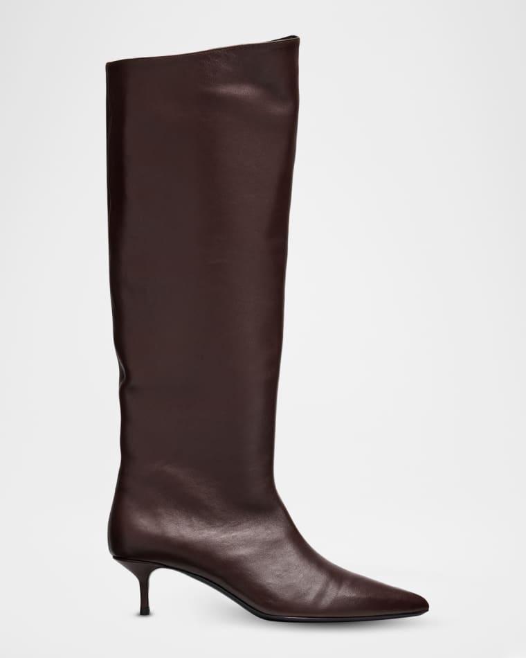 Sebastian Leather Knee-High Boots by STAUD