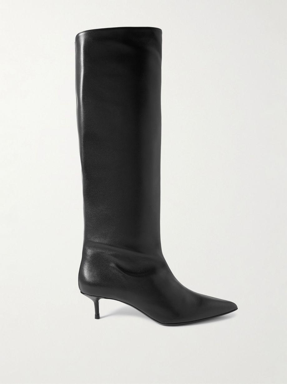 Sebastian leather knee boots by STAUD