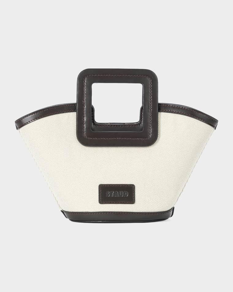 Shirley Mini Cotton & Leather Bucket Bag by STAUD