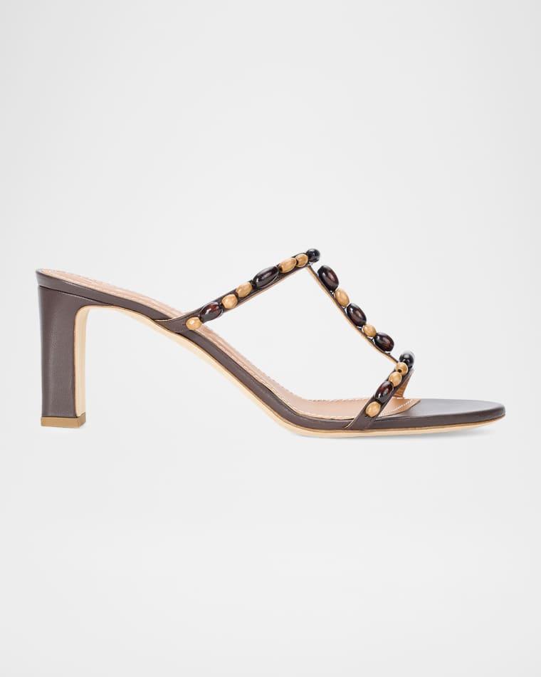 Talita Beaded Leather Sandals by STAUD