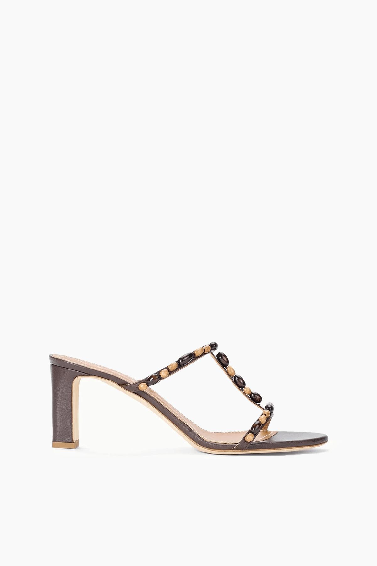 Talita Heel in Wood Beads by STAUD