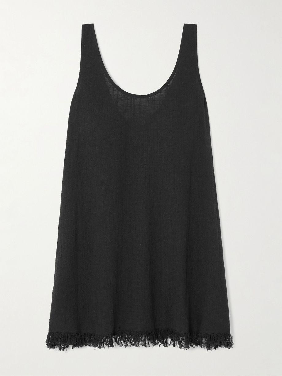 Tillie fringed cotton-gauze mini dress by STAUD