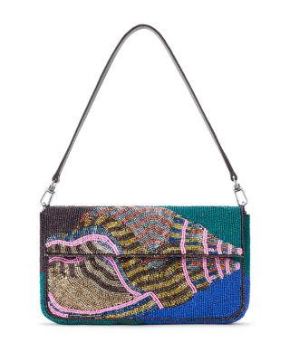 Timmy Beaded Convertible Shoulder Bag by STAUD