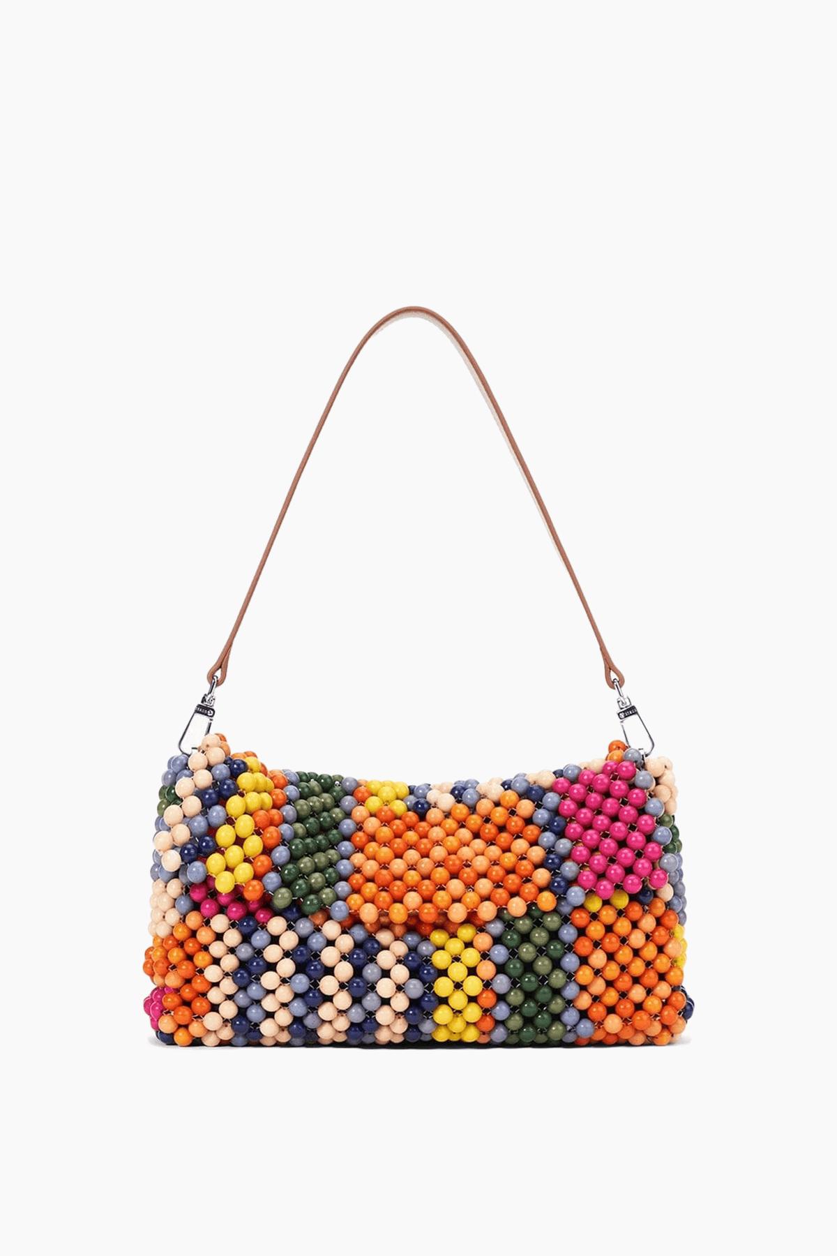 Timmy Convertible Shoulder Bag in Multi Bayadere Stripe by STAUD