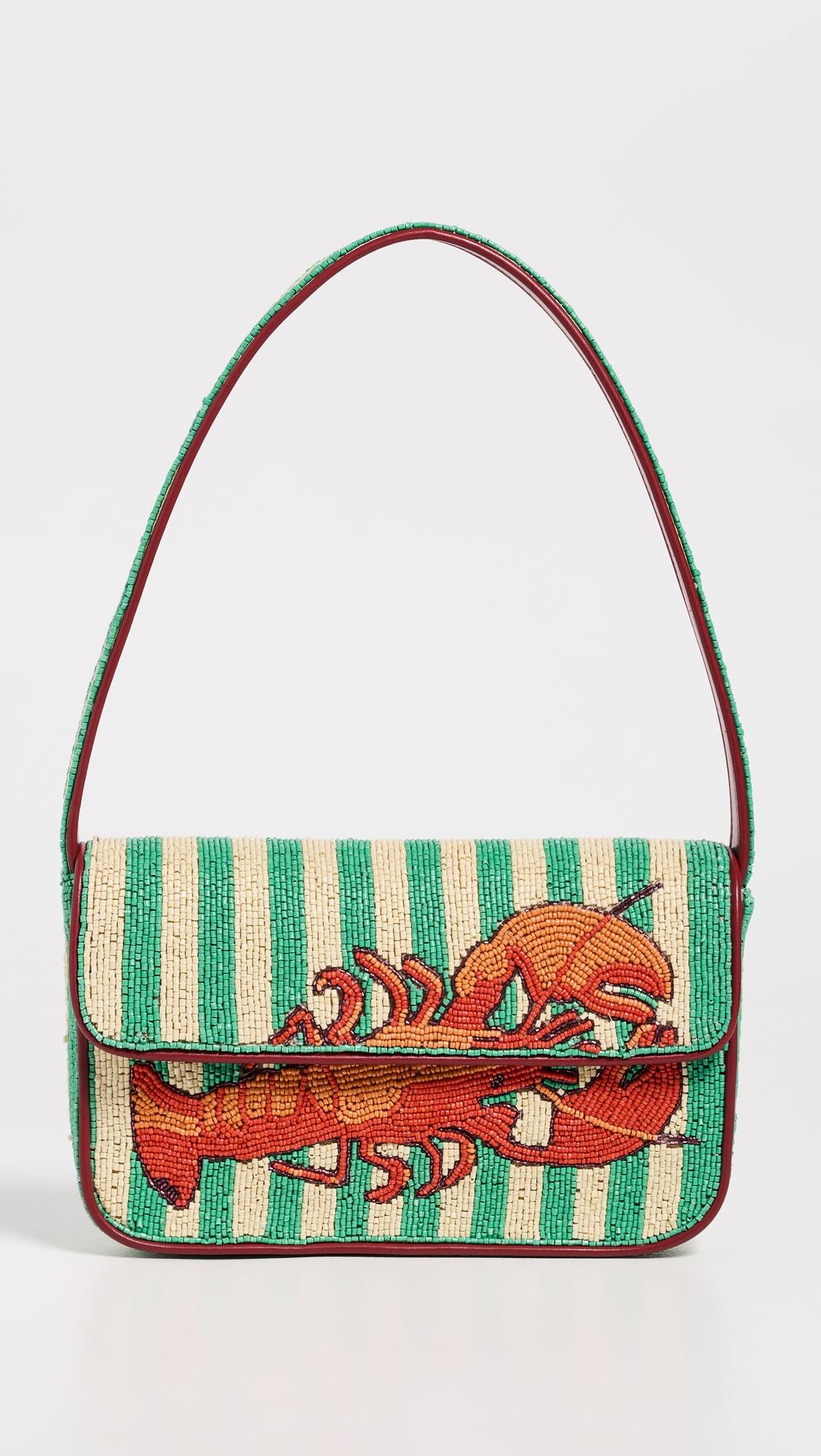 Tommy Beaded Shoulder Bag by STAUD