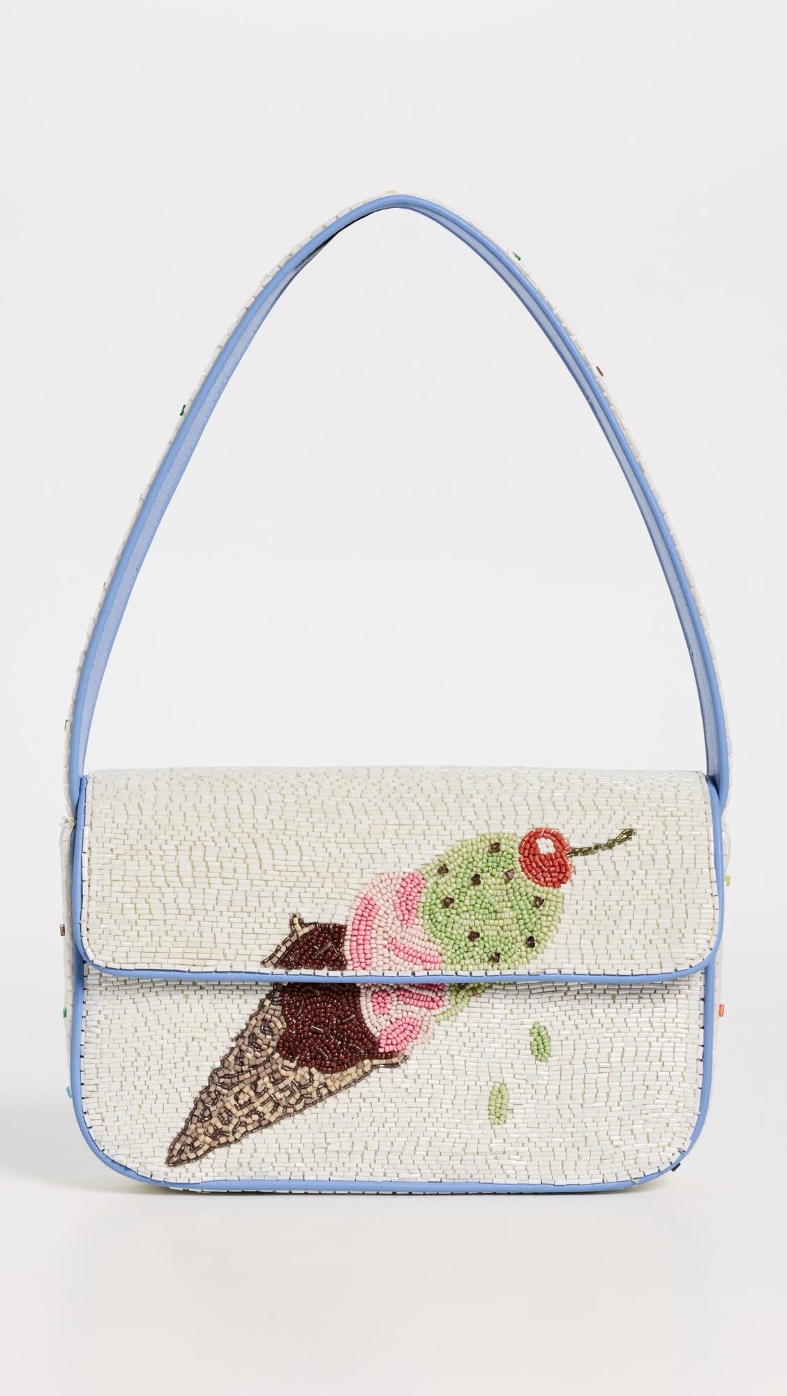 Tommy Beaded Shoulder Bag by STAUD