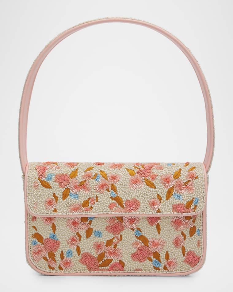 Tommy Floral Beaded Shoulder Bag by STAUD
