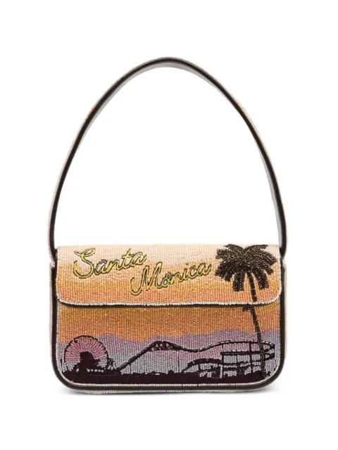 Tommy bead-embellished shoulder bag by STAUD
