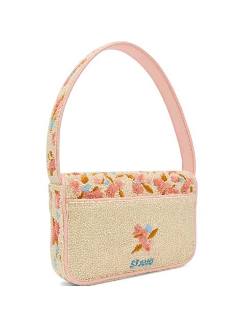 Tommy beaded floral shoulder bag by STAUD