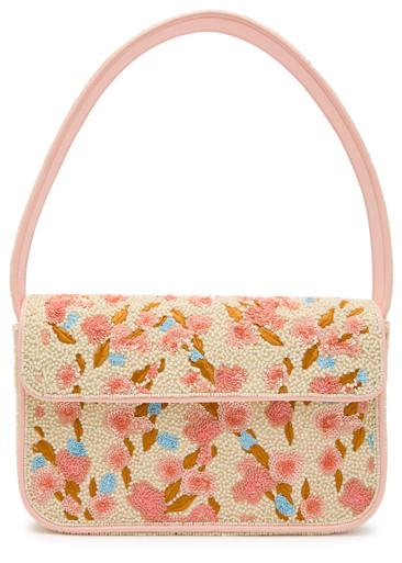 Tommy floral beaded shoulder bag by STAUD
