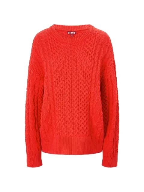 Tracy cable-knit sweater by STAUD