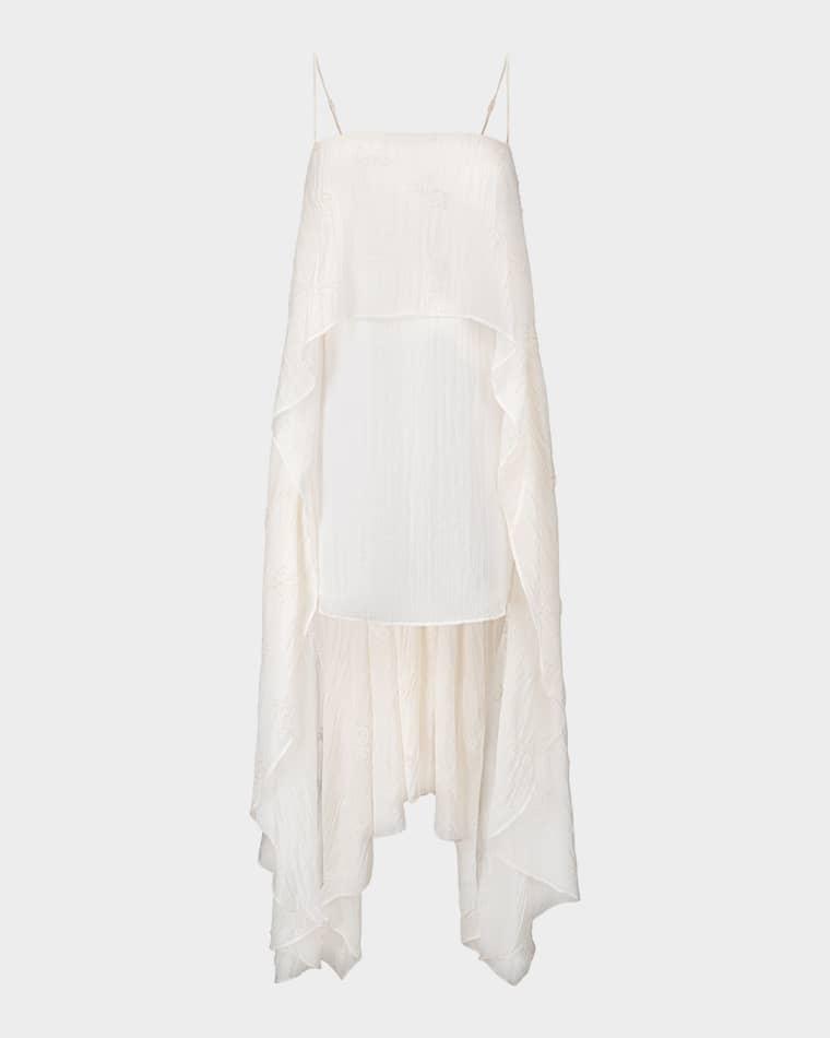 Valencia Beaded Organza High-Low Dress by STAUD