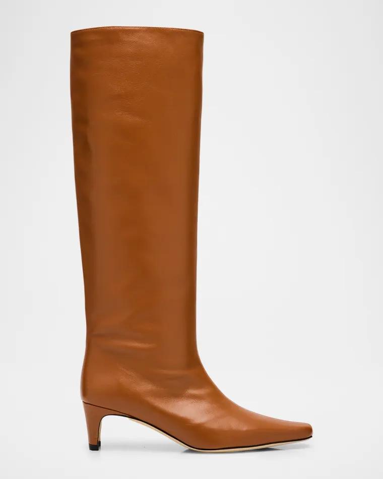 Wally Leather Knee-High Boots by STAUD