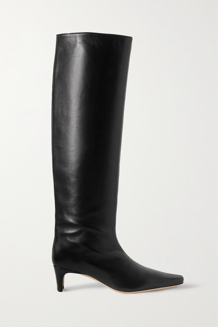 Wally leather knee boots by STAUD