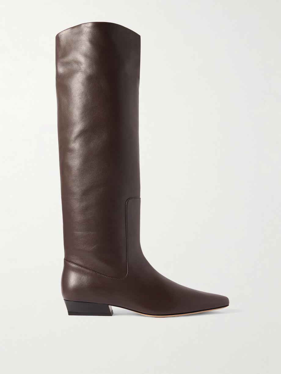 Wally leather knee boots by STAUD